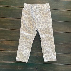 Animal print jeans